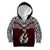 Custom Aotearoa New Zealand Kid Hoodie Silver Fern and Matau with Maori Tribal Red Style LT03 - Polynesian Pride