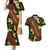 Samoan Culture Couples Matching Mermaid Dress and Hawaiian Shirt Hibiscus and Ula Fala with Tapa Pattern Black Color