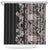 Hawaiian Hibiscus and Tropical Leaves Shower Curtain Patchwork Grunge Abstract Vintage Style Grayscale Color