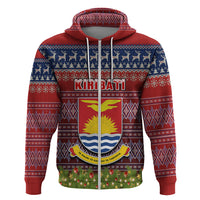 Personalised Kiribati Christmas Hoodie Coat of Arms and Map Beautiful Merry Xmas Snowflake LT03 - Polynesian Pride