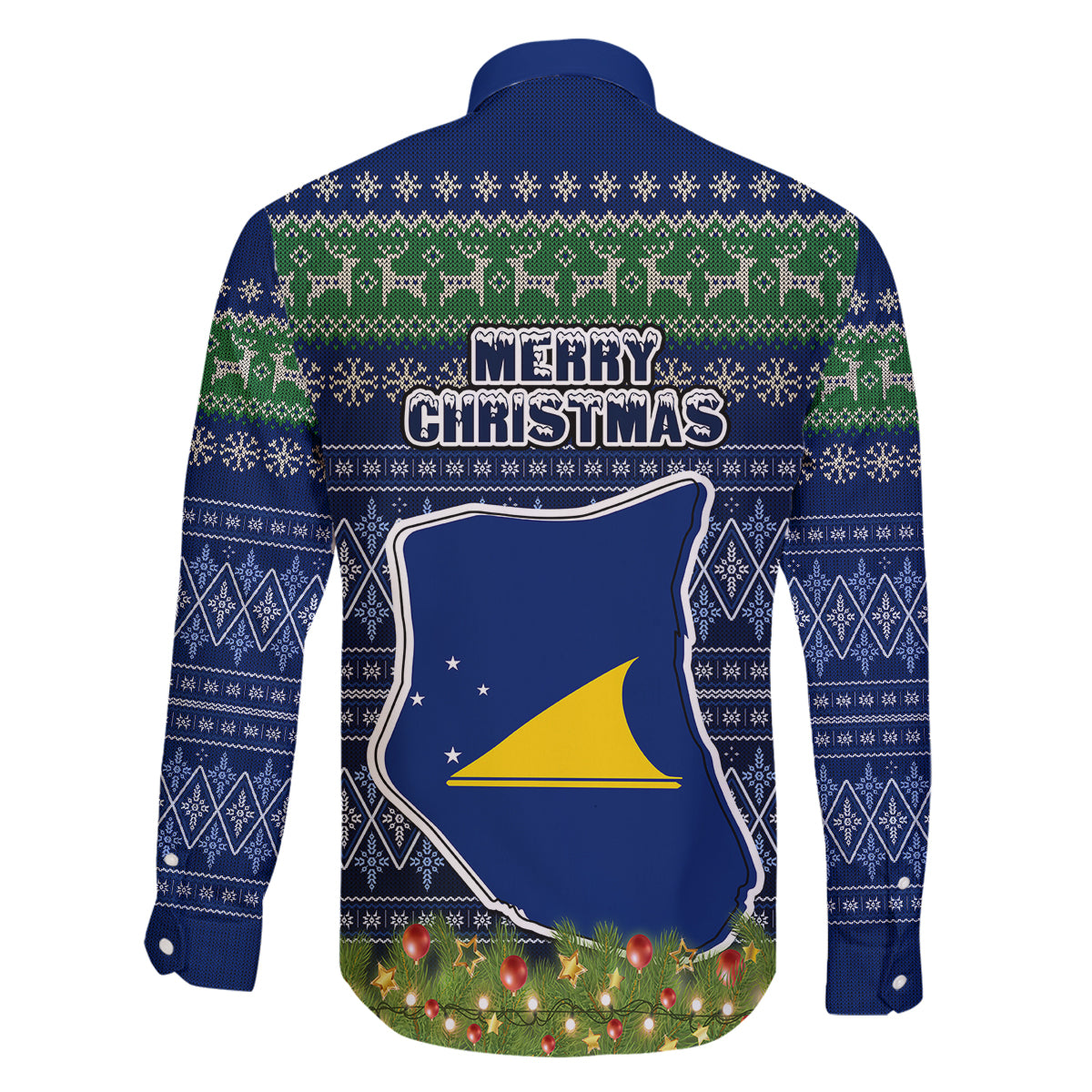 tokelau-christmas-family-matching-off-shoulder-maxi-dress-and-hawaiian-shirt-coat-of-arms-and-map-beautiful-merry-xmas-snowflake