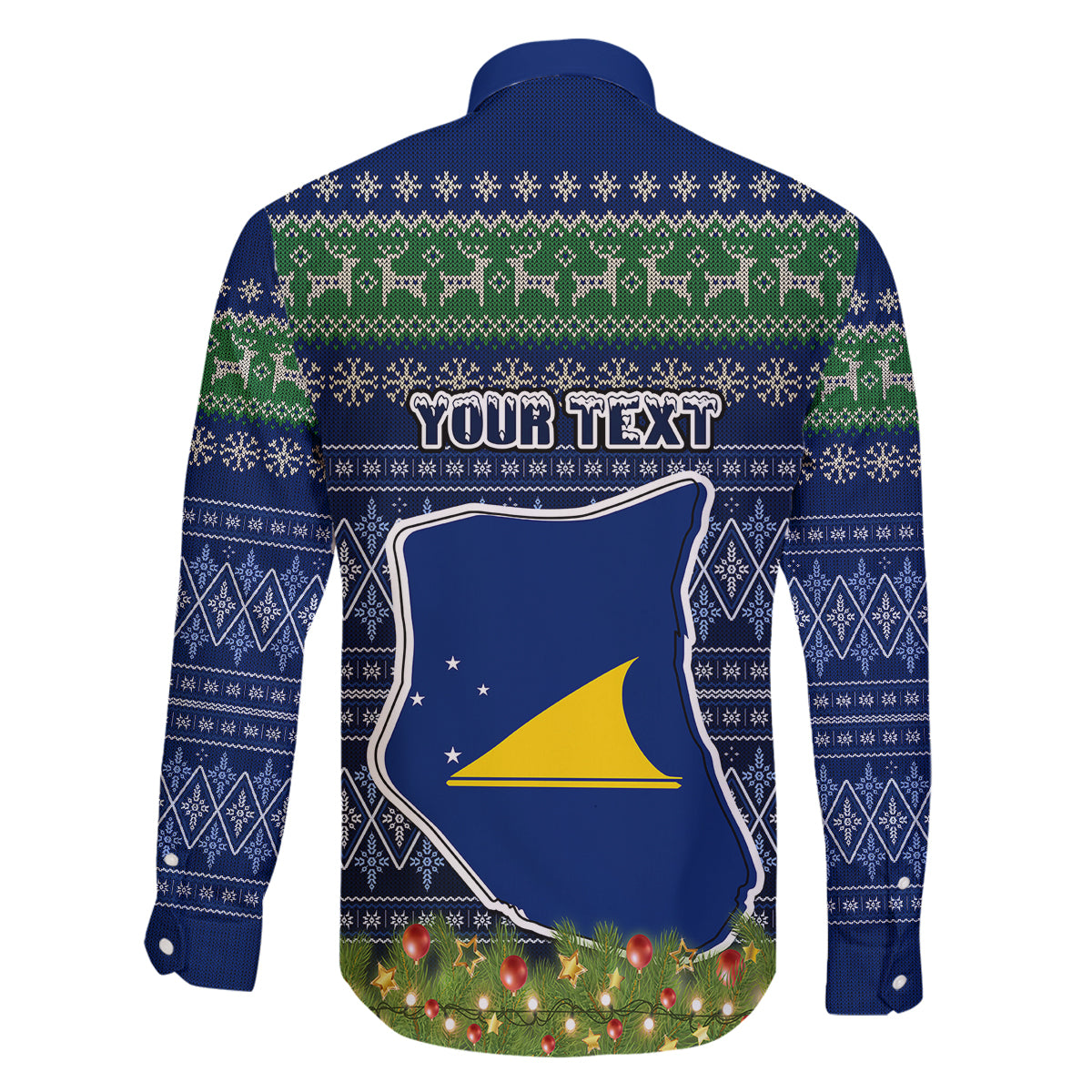 personalised-tokelau-christmas-family-matching-off-shoulder-short-dress-and-hawaiian-shirt-coat-of-arms-and-map-beautiful-merry-xmas-snowflake
