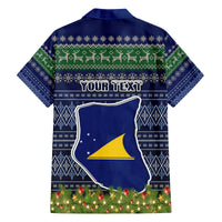 Personalised Tokelau Christmas Family Matching Summer Maxi Dress and Hawaiian Shirt Coat of Arms and Map Beautiful Merry Xmas Snowflake LT03 - Polynesian Pride