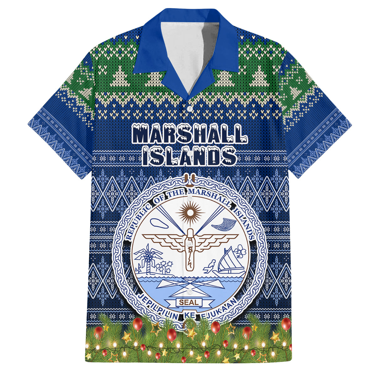 marshall-islands-christmas-kid-hawaiian-shirt-coat-of-arms-and-map-beautiful-merry-xmas-snowflake