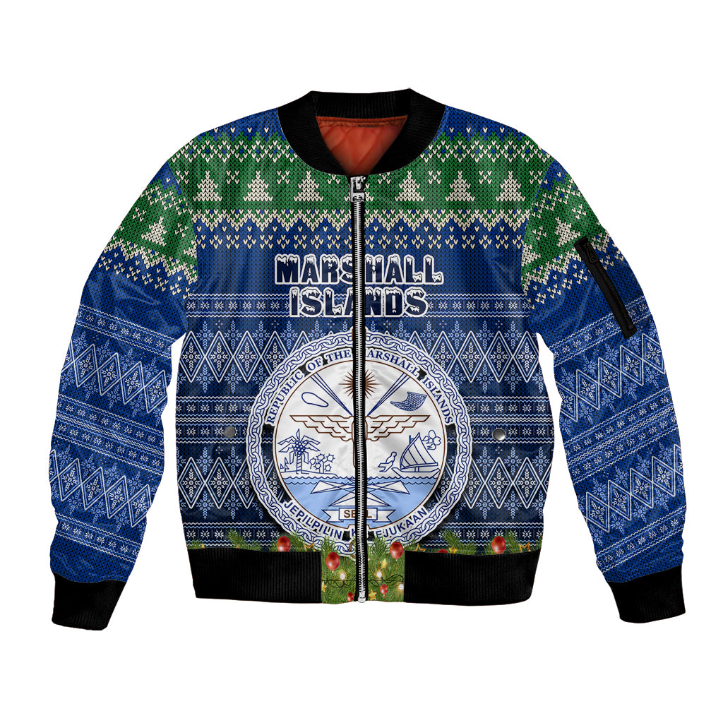 personalised-marshall-islands-christmas-sleeve-zip-bomber-jacket-coat-of-arms-and-map-beautiful-merry-xmas-snowflake