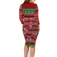 personalised-wallis-and-futuna-christmas-family-matching-long-sleeve-bodycon-dress-and-hawaiian-shirt-coat-of-arms-and-map-beautiful-merry-xmas-snowflake