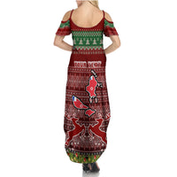 Personalised Wallis and Futuna Christmas Family Matching Summer Maxi Dress and Hawaiian Shirt Coat of Arms and Map Beautiful Merry Xmas Snowflake LT03 - Polynesian Pride