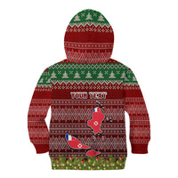 Personalised Wallis and Futuna Christmas Kid Hoodie Coat of Arms and Map Beautiful Merry Xmas Snowflake LT03 - Polynesian Pride