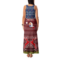 Personalised French Polynesia Christmas Family Matching Tank Maxi Dress and Hawaiian Shirt Coat of Arms and Map Beautiful Merry Xmas Snowflake LT03 - Polynesian Pride