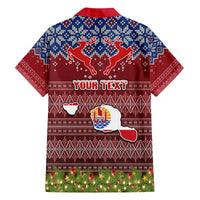 Personalised French Polynesia Christmas Kid Hawaiian Shirt Coat of Arms and Map Beautiful Merry Xmas Snowflake LT03 - Polynesian Pride