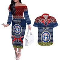 northern-mariana-islands-christmas-couples-matching-off-the-shoulder-long-sleeve-dress-and-hawaiian-shirt-coat-of-arms-and-map-beautiful-merry-xmas-snowflake