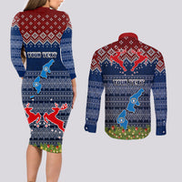 personalised-northern-mariana-islands-christmas-couples-matching-long-sleeve-bodycon-dress-and-long-sleeve-button-shirts-coat-of-arms-and-map-beautiful-merry-xmas-snowflake
