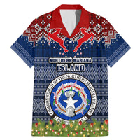 personalised-northern-mariana-islands-christmas-family-matching-mermaid-dress-and-hawaiian-shirt-coat-of-arms-and-map-beautiful-merry-xmas-snowflake