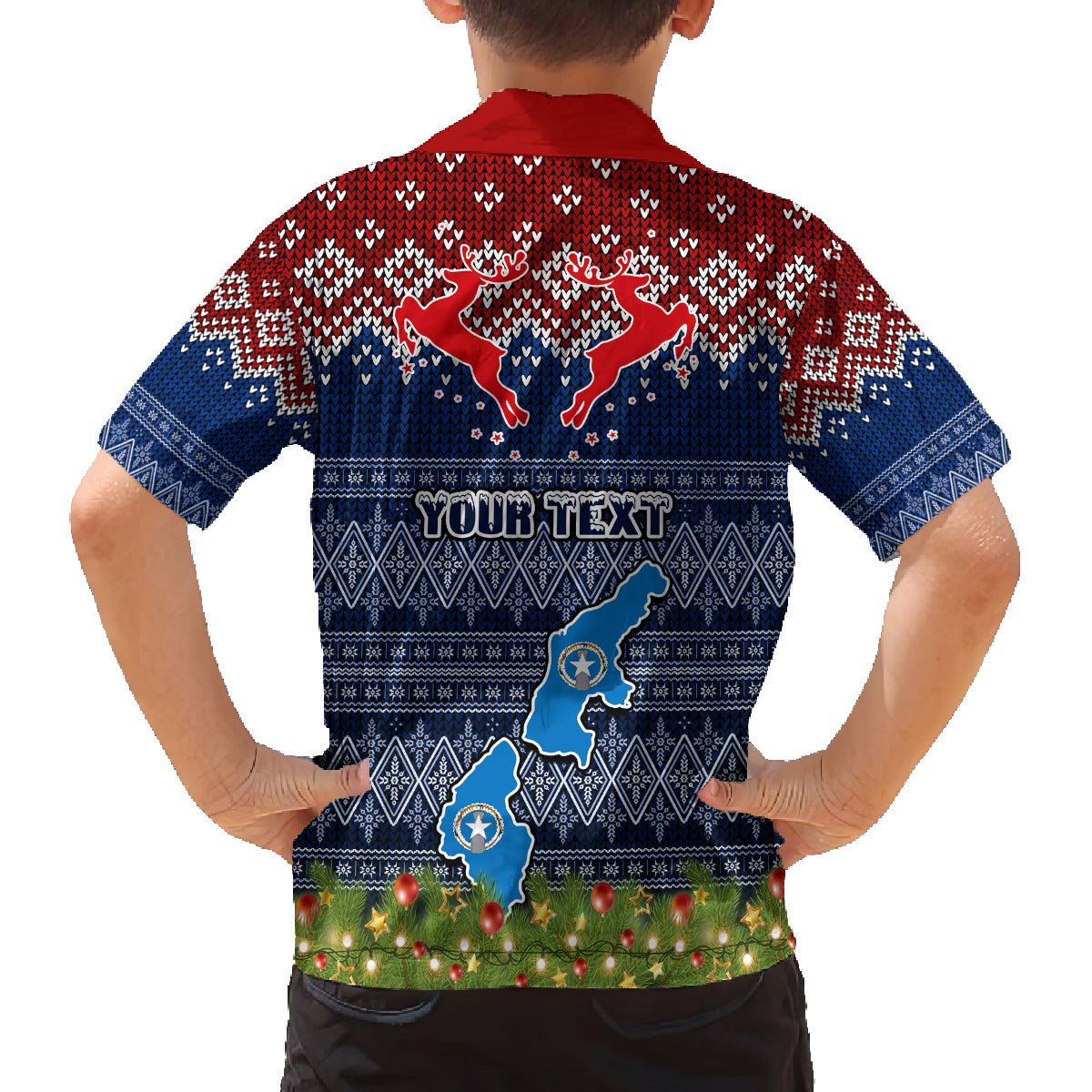Personalised Northern Mariana Islands Christmas Family Matching Summer Maxi Dress and Hawaiian Shirt Coat of Arms and Map Beautiful Merry Xmas Snowflake LT03 - Polynesian Pride