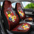 Tonga Humpback Whale Car Seat Cover National Seal with Hibiscus and Polynesian Tattoo