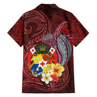 Tonga Humpback Whale Family Matching Long Sleeve Bodycon Dress and Hawaiian Shirt National Seal with Hibiscus and Polynesian Tattoo