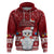 Palau Christmas Hoodie Snowman and Palau Coat of Arms Maori Tribal Xmas Style LT03 Red - Polynesian Pride