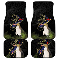 New Zealand Hoiho Car Mats Maori Art Tattoo and Silver Fern