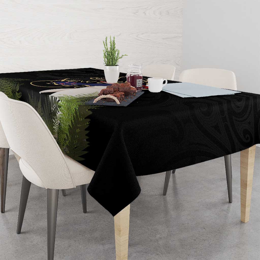 New Zealand Hoiho Tablecloth Maori Art Tattoo and Silver Fern LT03 - Polynesian Pride