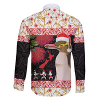 New Zealand Merry Christmas Family Matching Off Shoulder Maxi Dress and Hawaiian Shirt Hoiho Xmas - Haka Dance and Pohutukawa LT03 - Polynesian Pride