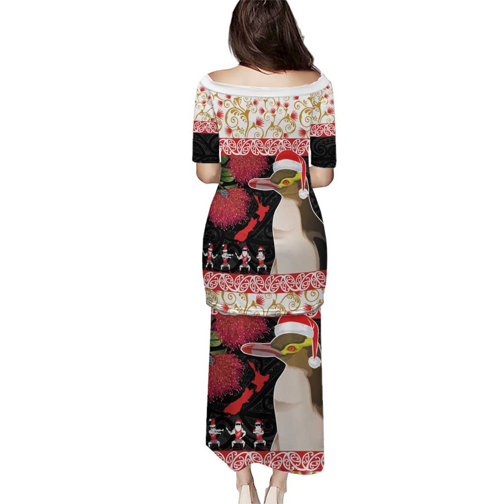 New Zealand Merry Christmas Puletasi Hoiho Xmas - Haka Dance and Pohutukawa