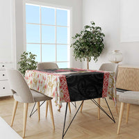 New Zealand Merry Christmas Tablecloth Hoiho Xmas - Haka Dance and Pohutukawa LT03 - Polynesian Pride