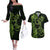 New Zealand Gecko Maori Art Tattoo Couples Matching Off The Shoulder Long Sleeve Dress and Hawaiian Shirt