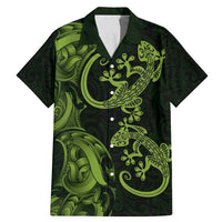New Zealand Gecko Maori Art Tattoo Family Matching Mermaid Dress and Hawaiian Shirt