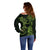 New Zealand Gecko Maori Art Tattoo Off Shoulder Sweater