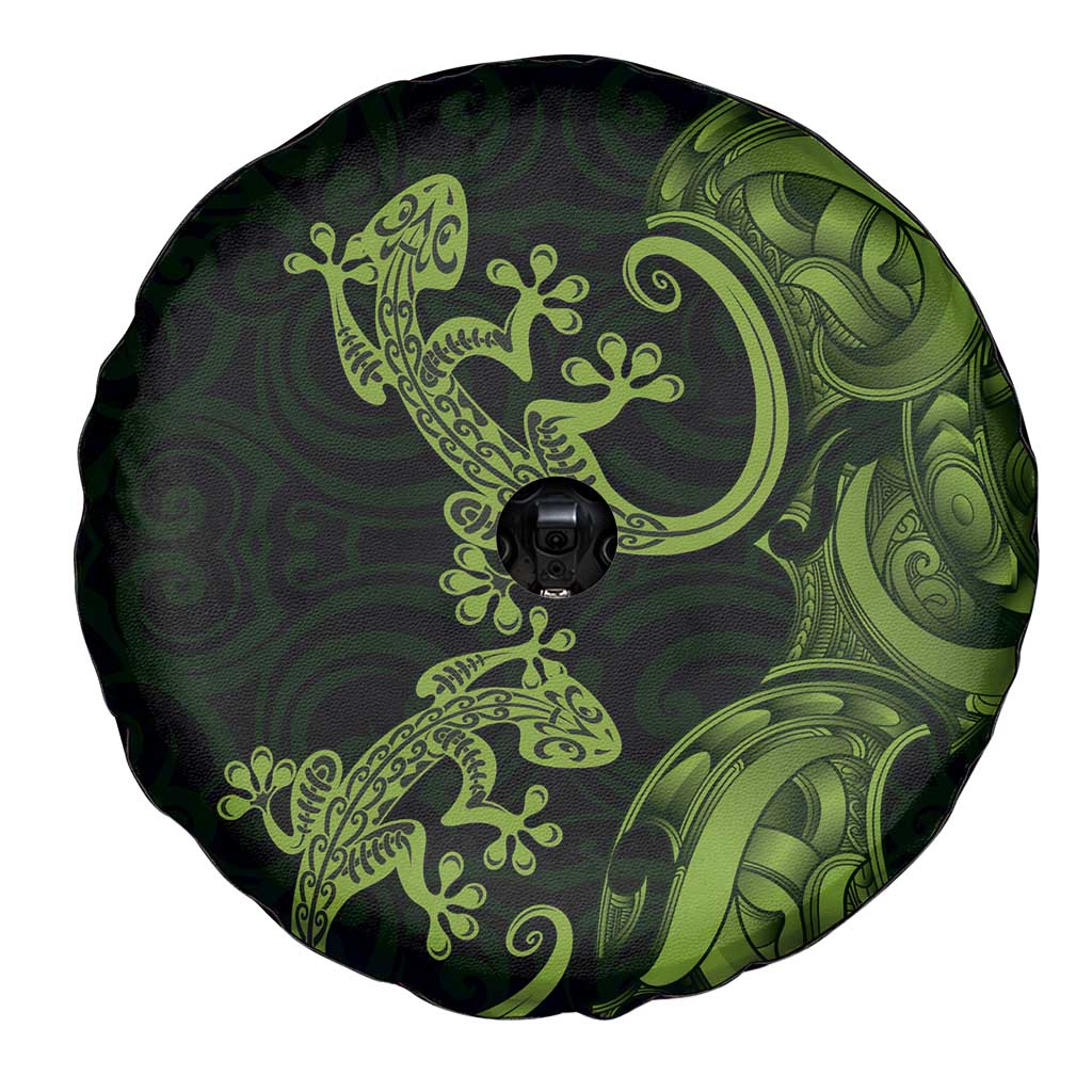 New Zealand Gecko Maori Art Tattoo Spare Tire Cover