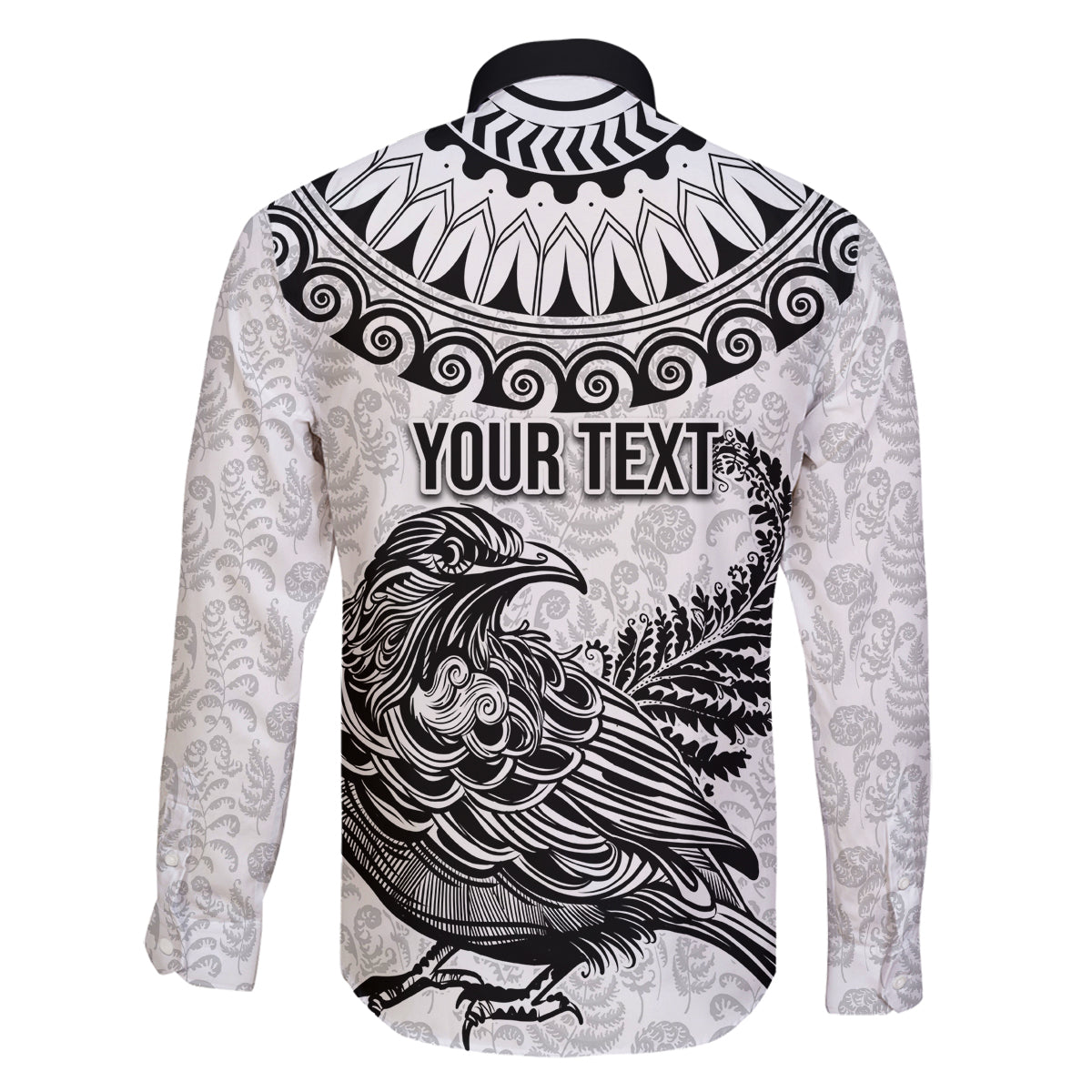 Custom New Zealand Family Matching Tank Maxi Dress and Hawaiian Shirt Tui Bird and Koru Circle Mix Silver Fern Pattern LT03 - Polynesian Pride