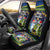 Funny Crocodile and Shark Solomon Islands Christmas Car Seat Cover with National Seal Melanesian Pattern