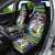 Funny Crocodile and Shark Solomon Islands Christmas Car Seat Cover with National Seal Melanesian Pattern