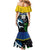 Custom Solomon Islands Rugby Mermaid Dress Arty Shark and Crocodile Solomon Islands National Emblems