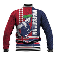 Honolulu Running 2024 Baseball Jacket Marathon Competition Hula Runner and Kakau Art Tattoo LT03 - Polynesian Pride