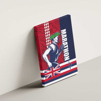 Honolulu Running 2024 Canvas Wall Art Marathon Competition Hula Runner and Kakau Art Tattoo