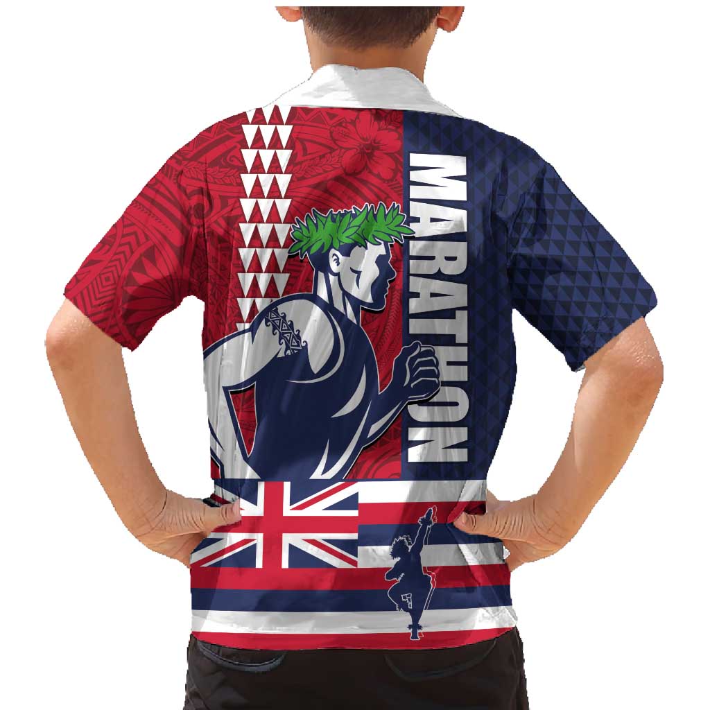 Honolulu Running 2024 Family Matching Mermaid Dress and Hawaiian Shirt Marathon Competition Hula Runner and Kakau Art Tattoo