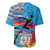 Honolulu Anniversary 52nd Running Baseball Jersey Marathon Competition Kakau Pattern Blue Color