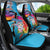 Honolulu Anniversary 52nd Running Car Seat Cover Marathon Competition Kakau Pattern Blue Color