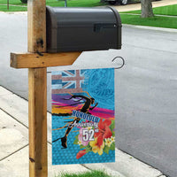 Honolulu Anniversary 52nd Running Garden Flag Marathon Competition Kakau Pattern Blue Color