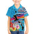 Honolulu Anniversary 52nd Running Hawaiian Shirt Marathon Competition Kakau Pattern Blue Color