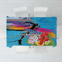 Honolulu Anniversary 52nd Running Tablecloth Marathon Competition Kakau Pattern Blue Color LT03 Blue - Polynesian Pride