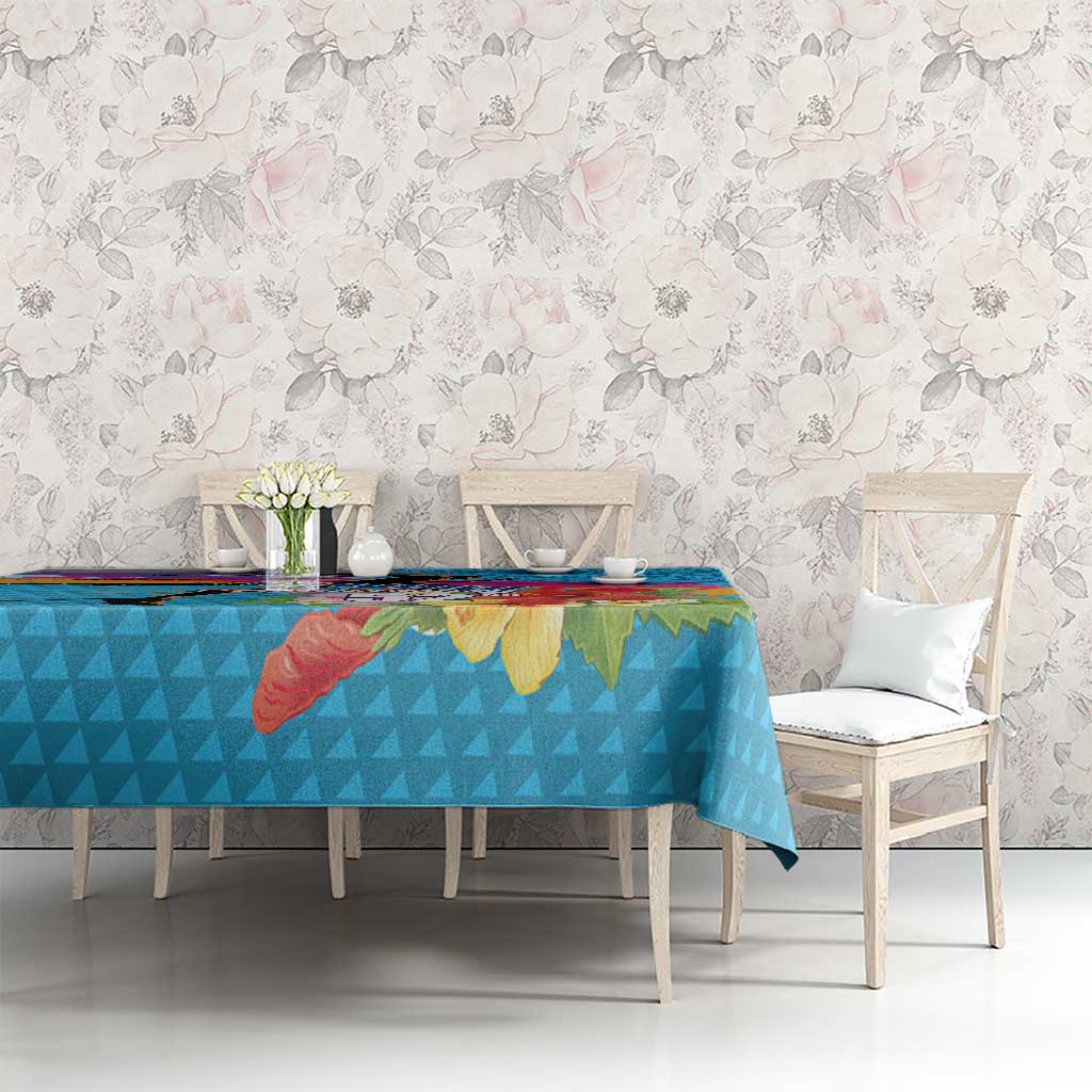 Honolulu Anniversary 52nd Running Tablecloth Marathon Competition Kakau Pattern Blue Color LT03 - Polynesian Pride