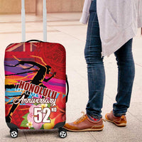 Honolulu Anniversary 52nd Running Luggage Cover Marathon Competition Kakau Pattern Red Color