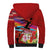 Honolulu Anniversary 52nd Running Sherpa Hoodie Marathon Competition Kakau Pattern Red Color