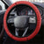 Honolulu Anniversary 52nd Running Steering Wheel Cover Marathon Competition Kakau Pattern Red Color