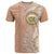 Hawaii Tropical Flowers with Kakau Tribal T Shirt Peach Fuzz Color LT03 Peach Fuzz - Polynesian Pride