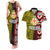 Tonga Kolisi Tonga Couples Matching Tank Maxi Dress and Hawaiian Shirt Ngatu and Geometric Pattern LT03 Red - Polynesian Pride