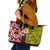 Tonga Kolisi Tonga Leather Tote Bag Ngatu and Geometric Pattern LT03 Red - Polynesian Pride