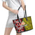 Tonga Kolisi Tonga Leather Tote Bag Ngatu and Geometric Pattern LT03 - Polynesian Pride